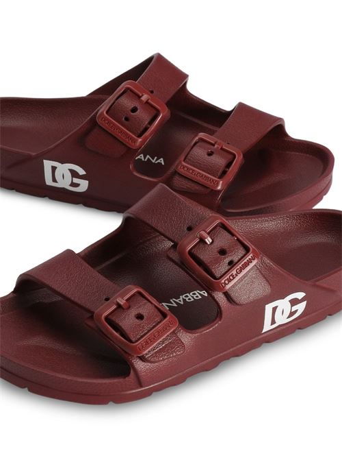 Ciabatte bambina Dolce e Gabbana rosso scuro in EVA Dolce & Gabbana Kids | DD0324A510383028
